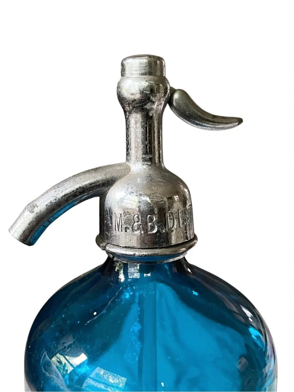 RARE Vintage Cobalt Blue Soda Seltzer Siphon Bottle